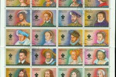 Ajman 1972 Mi#1470-1503 Kings & Queens of France sheetlet