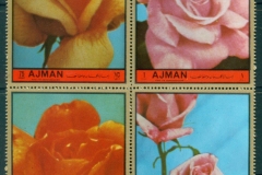 Ajman 1972 Mi#1669-1672 Flowers, Famous Roses