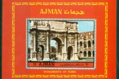Ajman 1972 Mi#MS393A Famous Sights of Rome MS