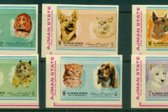 Ajman 1972 Mi#1762-1768B Cats & Dogs IMPERF