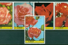 Ajman 1972 Mi#1769-1773 Flowers, Lover's Roses