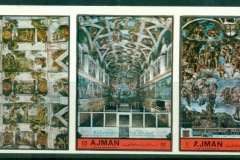 Ajman 1972 Mi#1874-1876B Sistine Chapel IMPERF