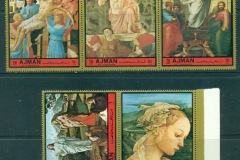 Ajman 1972 Mi#1924-1928 Easter Paintings by Old Masters