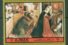 Ajman 1972 Mi#1937-1939 Xmas paintings by Old Masters
