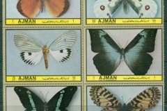 Ajman 1972 Mi#1970-1975 Field Butterflies