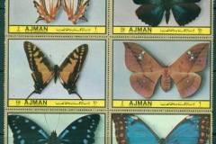 Ajman 1972 Mi#1976-1981 Grace Butterflies MLH