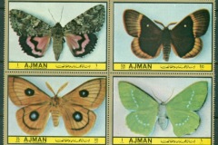 Ajman 1972 Mi#1982-1989 Night Butterflies