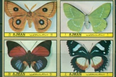 Ajman 1972 Mi#1982B Night Butterflies block4 IMPERF