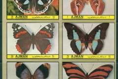 Ajman 1972 Mi#1994-1999B Lawn Butterflies IMPERF