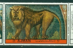 Ajman 1972 Mi#2000-2002 Animal Mosaics