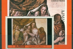 Ajman 1972 Mi#MS436A Xmas Paintings MS