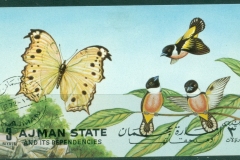 Ajman 1972 Mi#MS438 Butterflies & Birds MS
