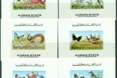Ajman 1972 Mi#2029-2034 Butterflies & Birds 6xDLMS