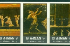 Ajman 1972 Mi#2042-2046B Paintings from the house of the Vetti Pompeii IMPERF