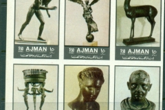 Ajman 1972 Mi#2064-2069B Ancient Bronze Sculptures IMPERF