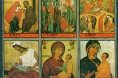 Ajman 1972 Mi#2112-2117 Xmas Moscow School Icons