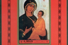 Ajman 1972 Mi#MS461 Xmas Moscow School Icons MS