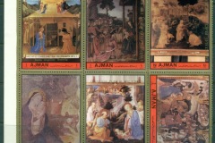 Ajman 1972 Mi#2151-2156 Xmas Paintings