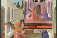 Ajman 1972 Mi#MS474A Annunciation scenes by Fra Angelico MS