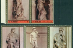 Ajman 1972 Mi#2189-2193 Sculptures by Michgaelangelo