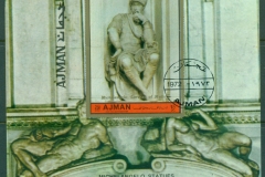 Ajman 1972 Mi#MS477B Sculptures by Michgaelangelo MS CTO