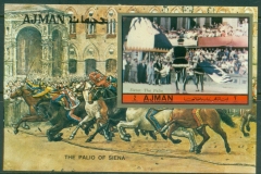 Ajman 1972 Mi#MS480B The Palio of Sienna MS IMPERF