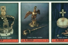 Ajman 1972 Mi#2219-2221B British Crown Jewels IMPERF