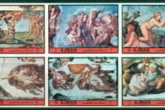 Ajman 1972 Mi#2234-2239B Paintings by Michaelangelo IMPERF