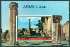Ajman 1972 Mi#MS488B Ancient Bronze Sculptures MS IMPERF