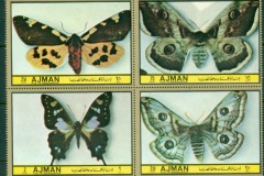 Ajman 1972 Mi#2371-2378 Insects, Darkness Butterflies