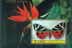 Ajman 1972 Mi#MS492A Insects, Darkness Butterflies MS