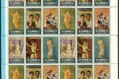 Ajman 1972 Mi#2047+ Art & Antiquities part sheet layout