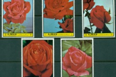 Ajman 1972 Mi#2418-2422 Flowers, Superb Roses