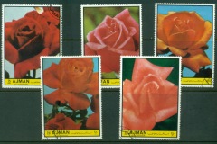 Ajman 1972 Mi#2428-2432 Flowers, Superb Roses