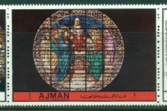 Ajman 1972 Mi#2451-2453 Church Stained Glass Windows