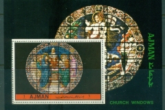 Ajman 1972 Mi#MS511A Church Stained Glass Windows MS