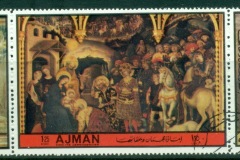 Ajman 1972 Mi#2457-2459 Christmas Paintings by Italian Masters