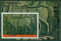 Ajman 1972 Mi#MS523A Famous Mosaics MS