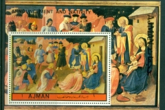 Ajman 1972 Mi#MS524A Religious Paintings byFra Angelico MS