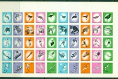 Ajman 1972 Mi#2493-2517B Definitives, Bird, wildlife, sport. Space. Sheetlet IMPERF