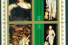 Ajman 1972 Mi#2529-2536A Paintings from the Alte Pinakotek Munich sheetlet