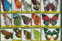 Ajman 1972 Butterflies, Moths 25v Pt.I