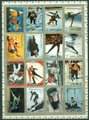 Ajman 1973 Mi#2717-2732A Olympic Games sheetlet