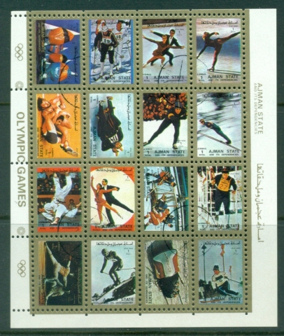 Ajman 1973 Mi#2733-2748A Olympic Games sheetlet small size