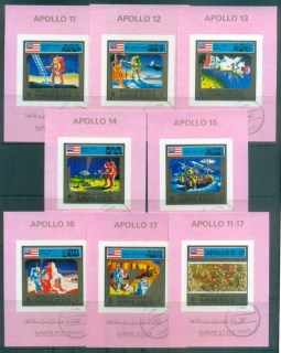 Ajman 1973 Apollo Space Missions 8x MS