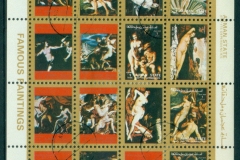 Ajman 1973 Mi#2571-2586A Nude paintings sheetlet small size