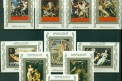 Ajman 1973 Mi#2555-2570 Nude paintings 16xDLMS white, IMPERF