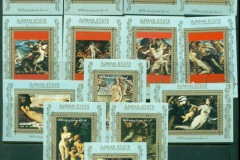 Ajman 1973 Mi#2555-2570 Nude paintings 16xDLMS blue, Perf