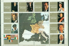 Ajman 1973 Mi#2587-2595 Heads of the European member States sheetlet