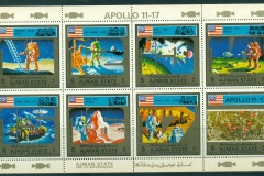 Ajman 1973 Mi#2669-2676 Apollo 11-17 Space Program sheetlet